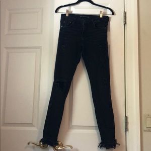 Distressed Black Jeans